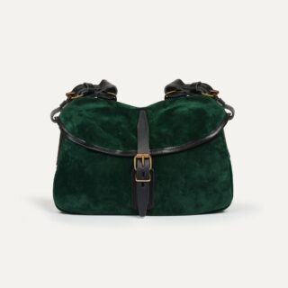 Bleu de Chauffe - Musette du Pêcheur XS / Cuir Velours – Vert foncé