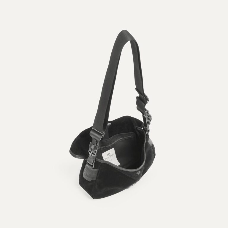 Bleu De Chauffe - Musette du Pêcheur XS / Cuir Velours - Vert foncé