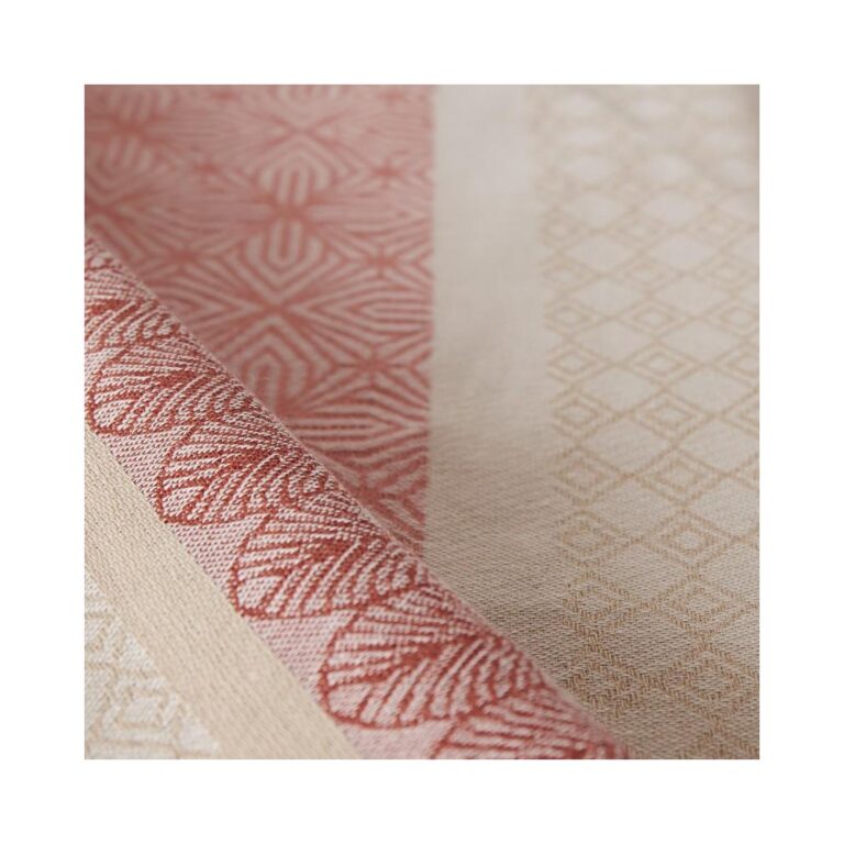 TRADILINGE - Nappe serviettes Charleston Corail Tradilinge - 9 dimensions