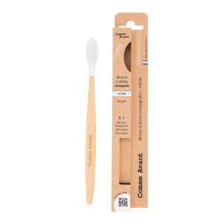 Brosse à dents en bois rechargeable par la marque Comme Avant Comme Avant - Brosse à dents en bois rechargeable