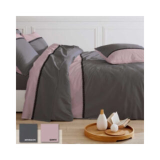 Tradilinge - Parure de lit TRADILINGE Passion anthracite (1 dispo)