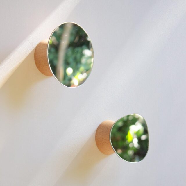 Reine Mère - Bolet - Patères miroirs en hêtre – Grand bolet