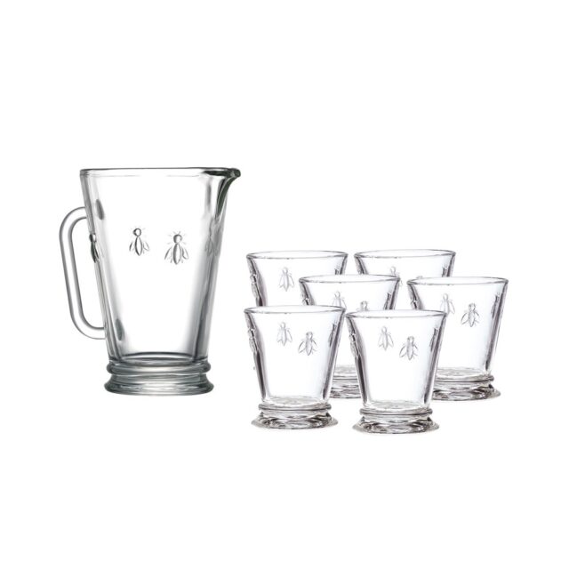 LA ROCHERE - Pichet et 6 verres Abeille LA ROCHERE