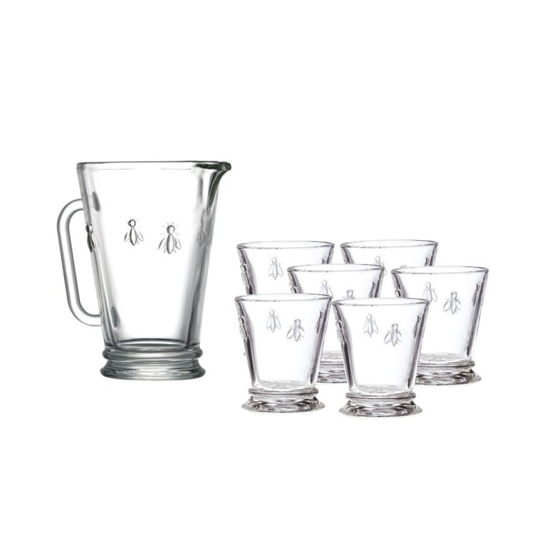 LA ROCHERE - Pichet et 6 verres Abeille LA ROCHERE