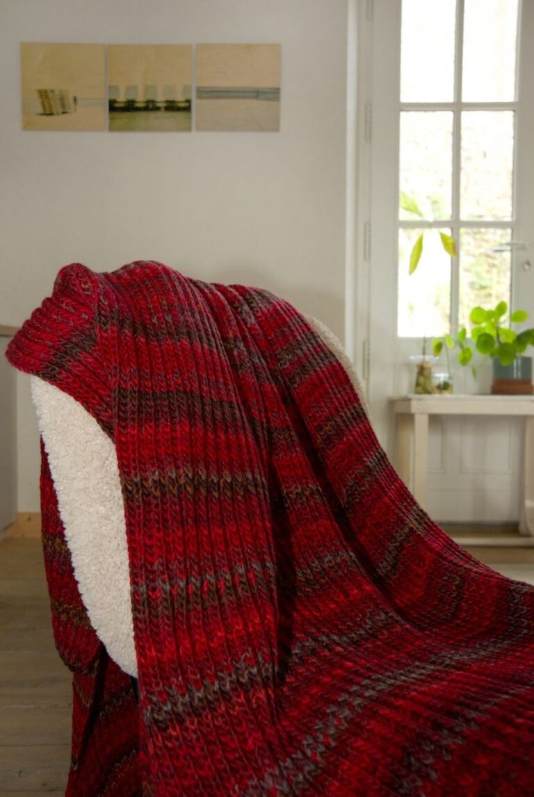 Maison Bonnefoy - Plaid en laine Bayonne – Marron Gris