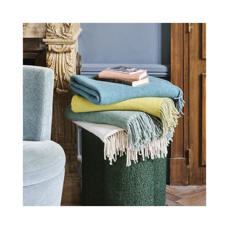 GARNIER THIEBAUT - Plaid Jeté de canapé Duetto laine Garnier Thiebaut - 3 coloris