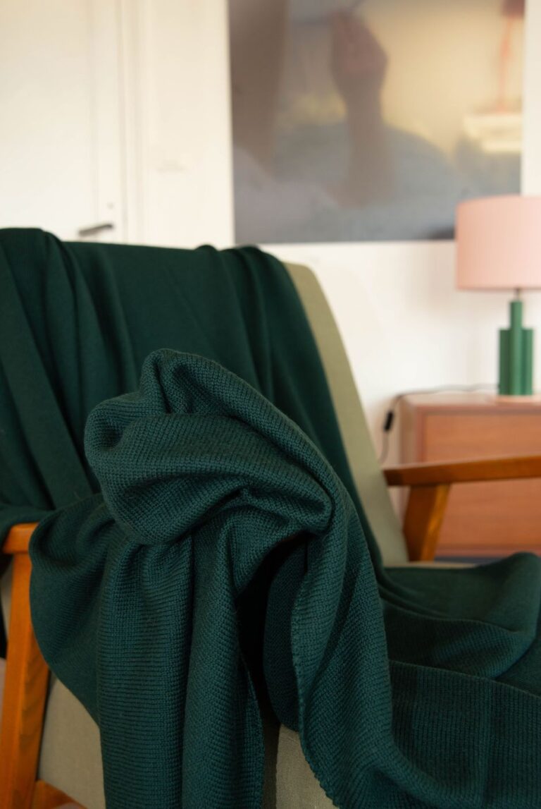 Maison Bonnefoy - Plaid Montpellier 100% laine Sapin