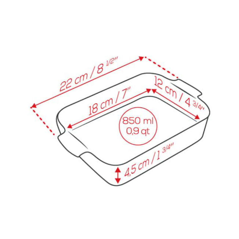 PEUGEOT SAVEURS - Plat à four individuel rectangulaire PEUGEOT Appolia - 4 coloris