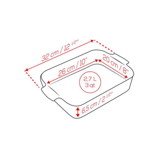 PEUGEOT SAVEURS - Plat à four rectangulaire Peugeot Appolia - 5 coloris 4 tailles