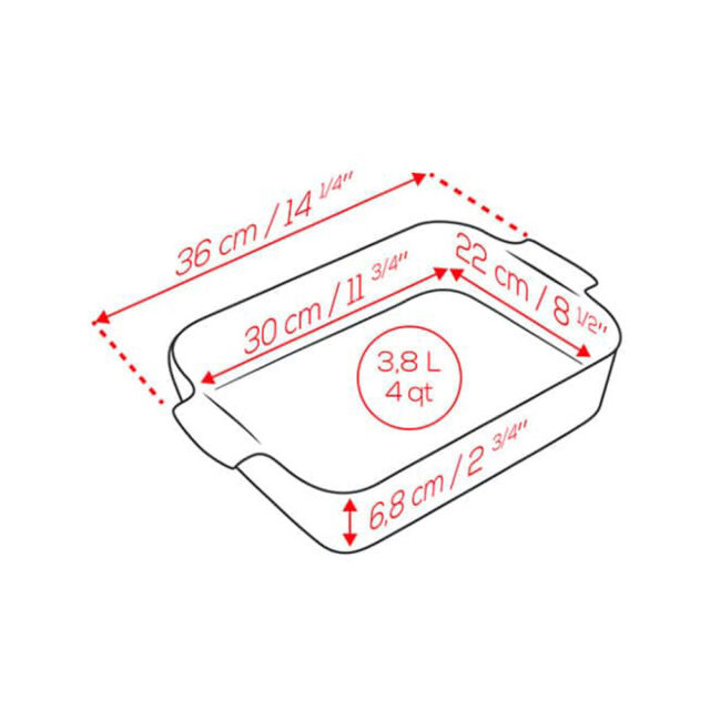 PEUGEOT SAVEURS - Plat à four rectangulaire Peugeot Appolia - 5 coloris 4 tailles