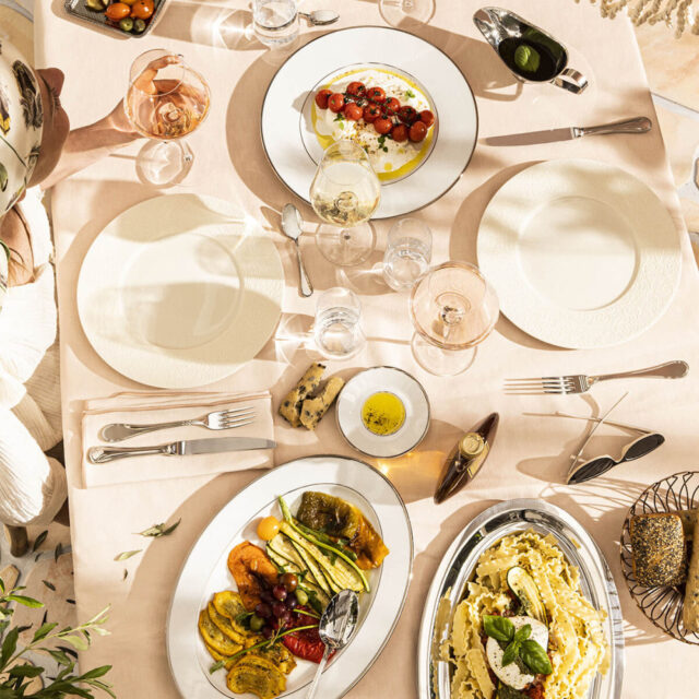 Degrenne - Plat Eclipse Galon platine or Degrenne - 2 coloris