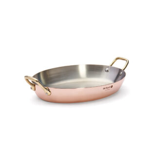 de Buyer - Plat à four ovale Inocuivre De Buyer cuivre-inox laiton – 2 tailles