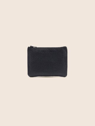 JULES & JENN - Pochette cuir upcyclé noir