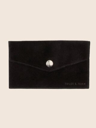 JULES & JENN - Pochette enveloppe daim upcyclé noir