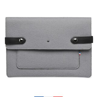 SAINT LAZARE - Pochette ordinateur Made in France  Gris clair