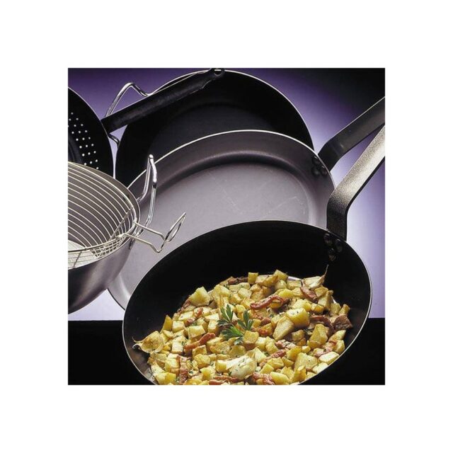 DE BUYER - Grande poêle DE BUYER coupe Lyonnaise en acier - 5 tailles