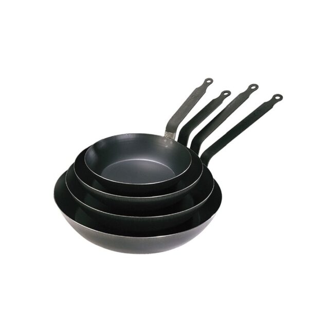 DE BUYER - Grande poêle DE BUYER coupe Lyonnaise en acier - 5 tailles