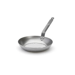 de Buyer - Poêle grill DE BUYER Carbone Plus ronde en tôle dacier  2 tailles