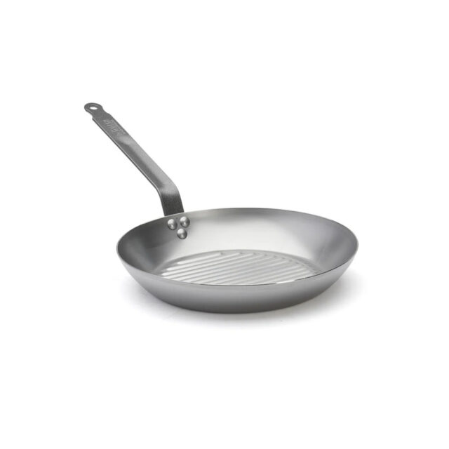 DE BUYER - Poêle grill DE BUYER Carbone Plus ronde en tôle d'acier - 2 tailles