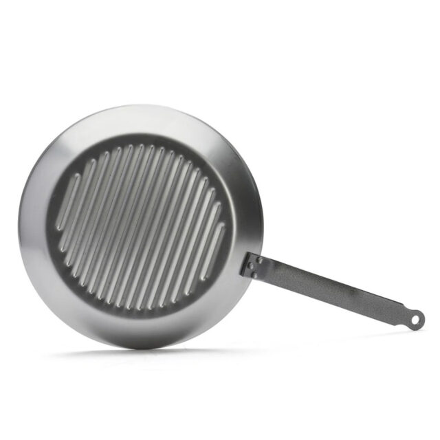 DE BUYER - Poêle grill DE BUYER Carbone Plus ronde en tôle d'acier - 2 tailles