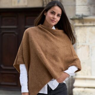 Maison Bonnefoy - Poncho Natacha Taupe pailleté