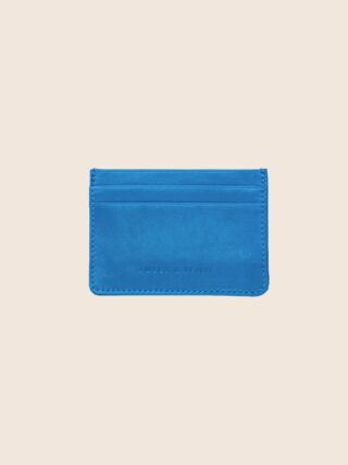 JULES & JENN - Porte-cartes cuir upcyclé bleu royal