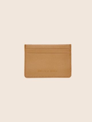 JULES & JENN - Porte-cartes cuir upcyclé camel