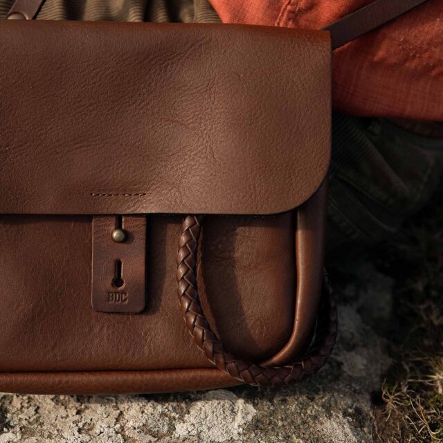 Bleu De Chauffe - Porte clé tressé Hook L - Marron brun