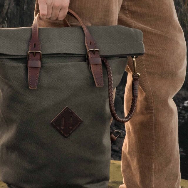 Bleu De Chauffe - Porte clé tressé Hook L - Marron brun