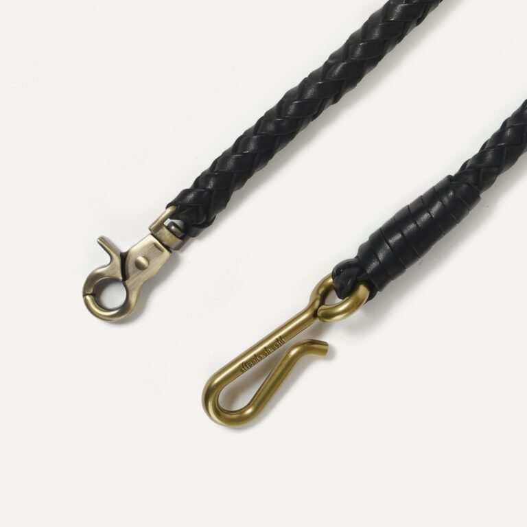 Bleu De Chauffe - Porte clé tressé Hook L - Noir