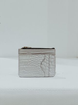 Maison Rottier - Porte-Monnaie Cuir Blanc Croco – Giulia