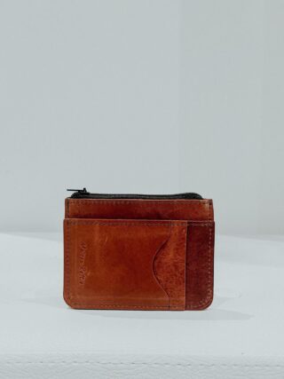 Porte-Monnaie Cuir Marron Vintage – Giulia par la marque Maison Rottier Maison Rottier - Porte-Monnaie Cuir Marron Vintage – Giulia