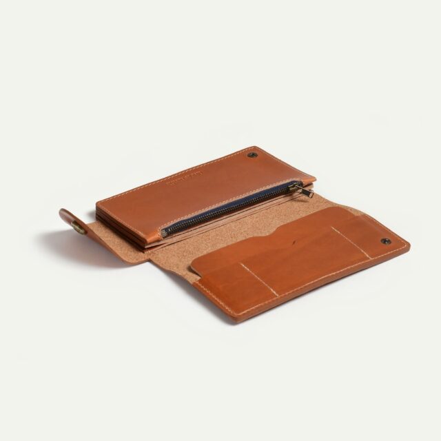 Bleu De Chauffe - Portefeuille Corto - Pain Brûlé waves