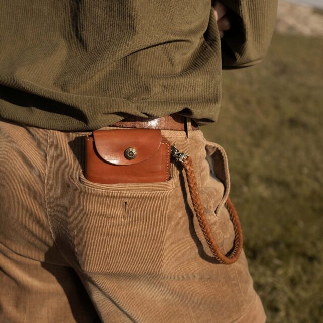 Bleu De Chauffe - Portefeuille Corto - Pain Brûlé waves