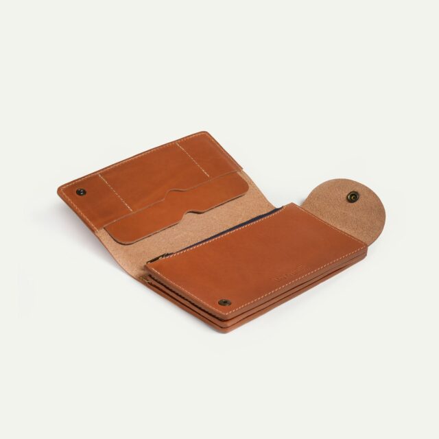 Bleu De Chauffe - Portefeuille Corto - Pain Brûlé waves