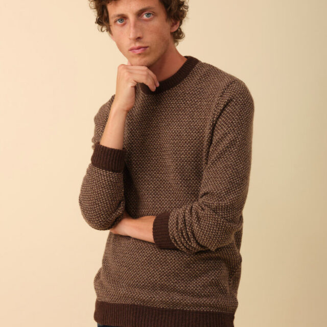 Montlimart - PULL ALENTOUR MARRON/BEIGE