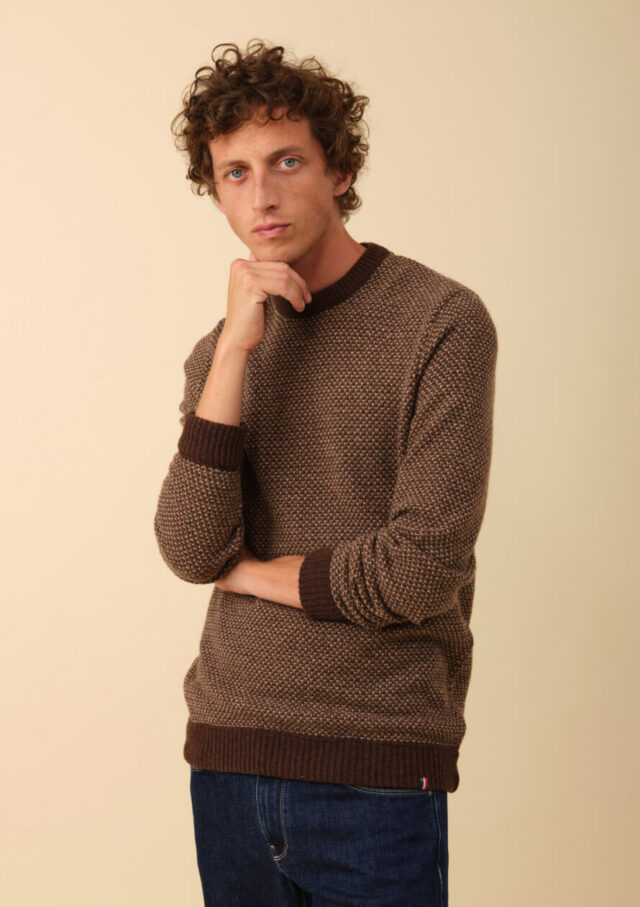 Montlimart - PULL ALENTOUR MARRON/BEIGE