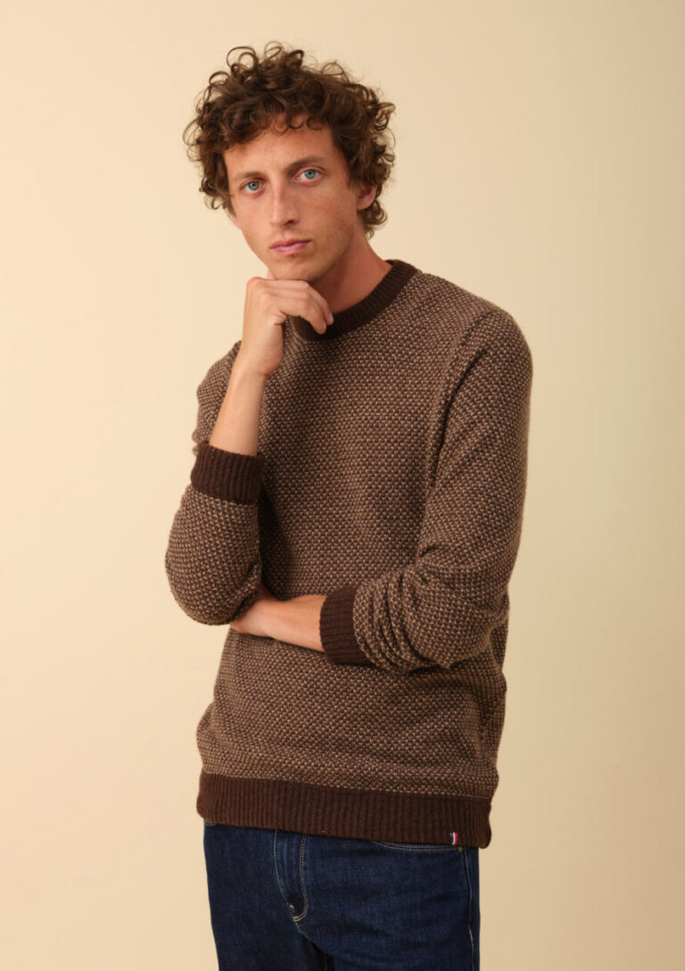 Montlimart - PULL ALENTOUR MARRON/BEIGE