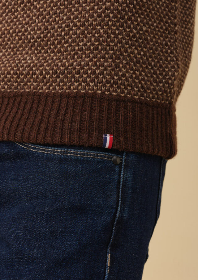 Montlimart - PULL ALENTOUR MARRON/BEIGE