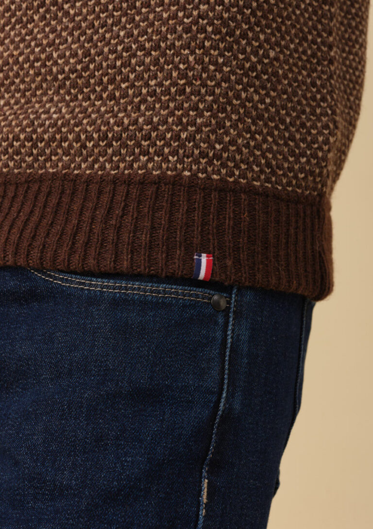 Montlimart - PULL ALENTOUR MARRON/BEIGE