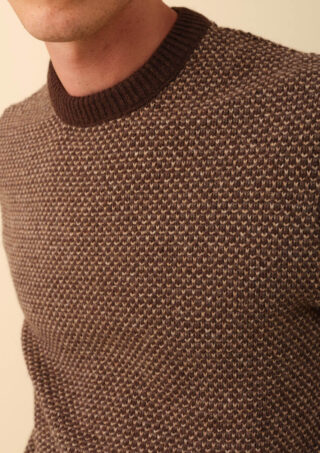 Pull Alentour Marron/beige par la marque Montlimart Montlimart - Pull Alentour Marron/beige