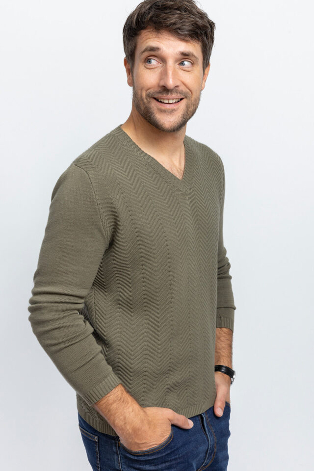 Monsieur Solfin - Pull chevrons · Fernand