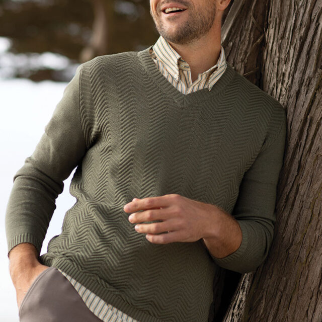 Monsieur Solfin - Pull chevrons · Fernand