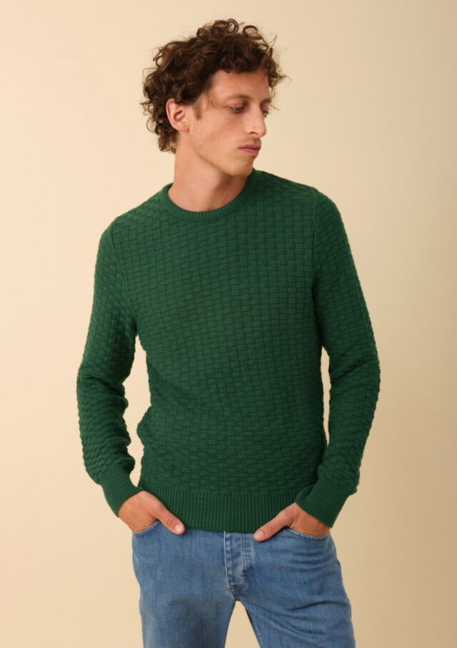 Montlimart - PULL DAMIER VERT