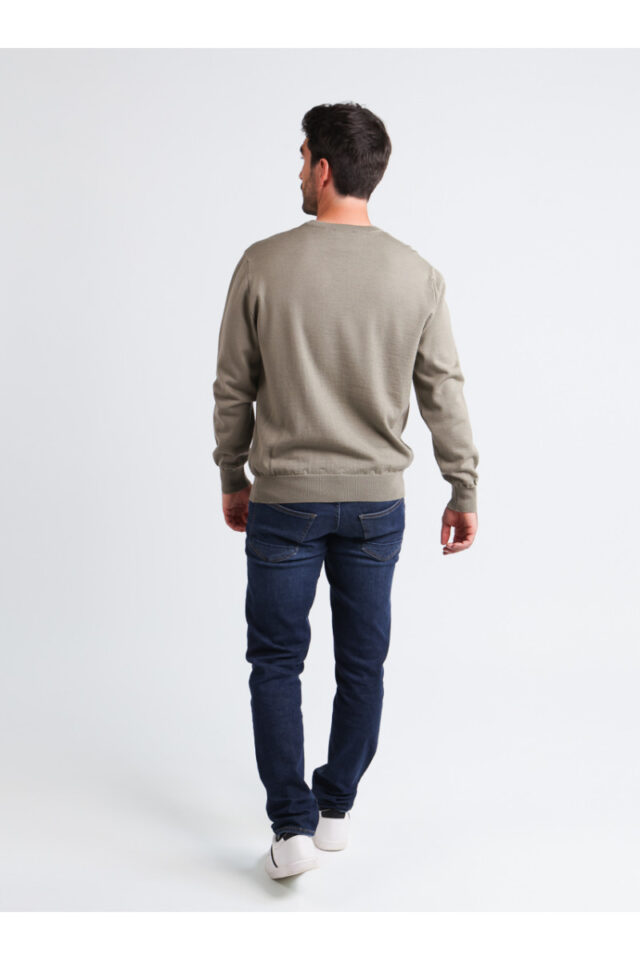 Monsieur Solfin - Pull col V laine mérinos · Camille