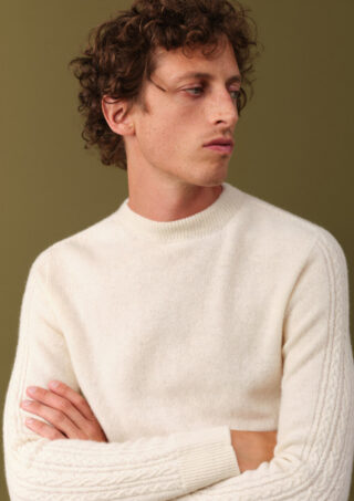 Pull Trefle Ecru par la marque Montlimart Montlimart - Pull Trefle Ecru