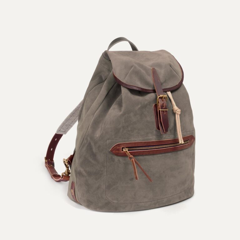Bleu De Chauffe - Sac à dos Camp / Cuir Velours - Amande