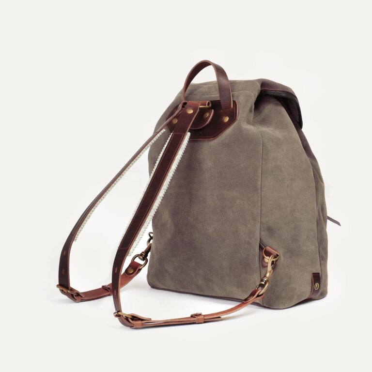 Bleu De Chauffe - Sac à dos Camp / Cuir Velours - Amande