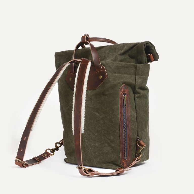 Bleu De Chauffe - Sac à dos Woody 25L - Kaki Foncé stonewashed