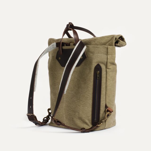 Bleu De Chauffe - Sac à dos Woody 25L - Kaki US stonewashed